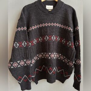 St. Michael by Marks & Spencer | Vintage Grandpa Sweater | 80s Wool Blend Look